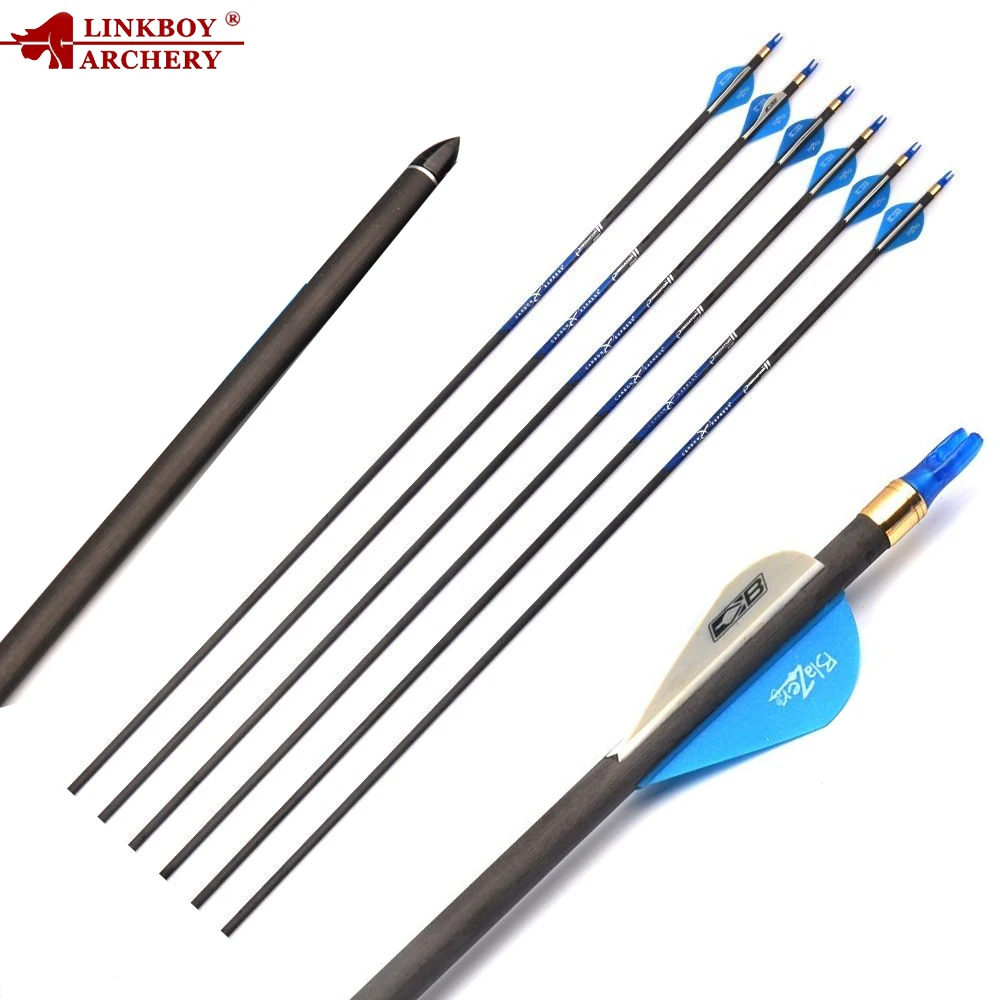 Buy Linkboy Archery 6PCS CE Carbon Arrow 30" SP340