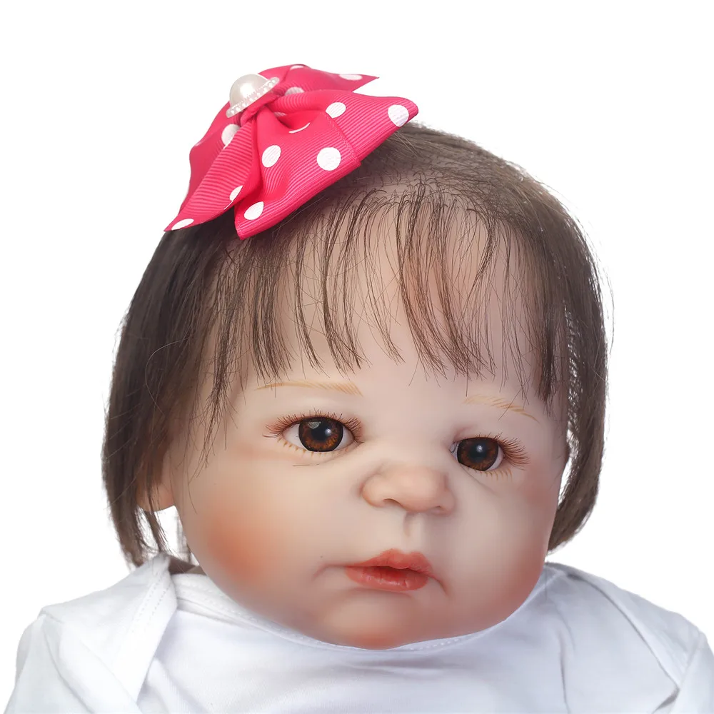 57 см полный силиконовый винил тела Возрожденные куклы Младенцы как живые bebe Reborn silicona completo Bathe игрушки подарок на день рождения
