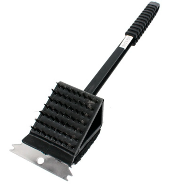 

Bbq Barbecue Grill Cleaning Brush Stainless Steel Wire Sponge Shovel Set Outdoor Cooking Tools Cleaner With Handle