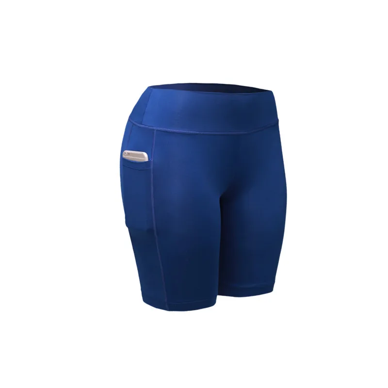 Для женщин Бег Брюки Компрессионные Колготки штаны для йоги Фитнес пикантные бедра Push Up леггинсы Dry Fit тренировки Брюки Спортивная Капри - Цвет: Blue