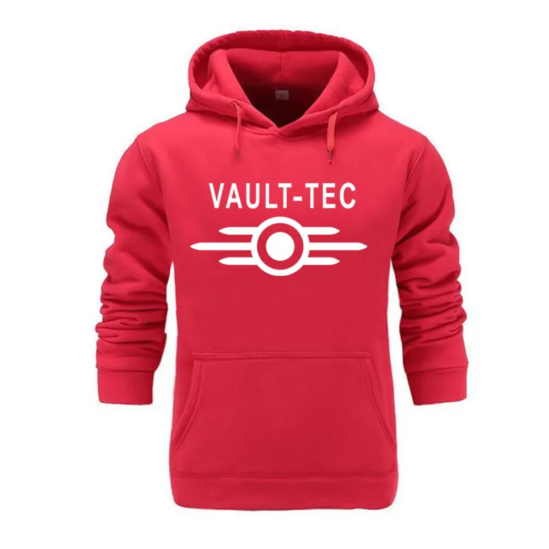 Осень и зима бренда Vault Tec Логотип Игровой видео игра Fallout 2 3 4 Повседневное одежда толстовки Для мужчин Vault-Tec Толстовка - Цвет: red 1