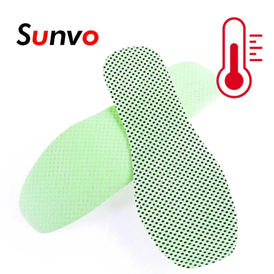 Sunvo الذاتي التدفئة النعال الشتاء الدافئة ساخنة أحذية منصات للرجال احذية نسائية التدفئة التفكير تورمالين طبيعي نعل