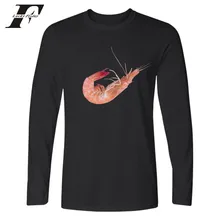 Just Do It Shrimp Funny Print Just Fruit Design Long Sleeve T font b shirt b
