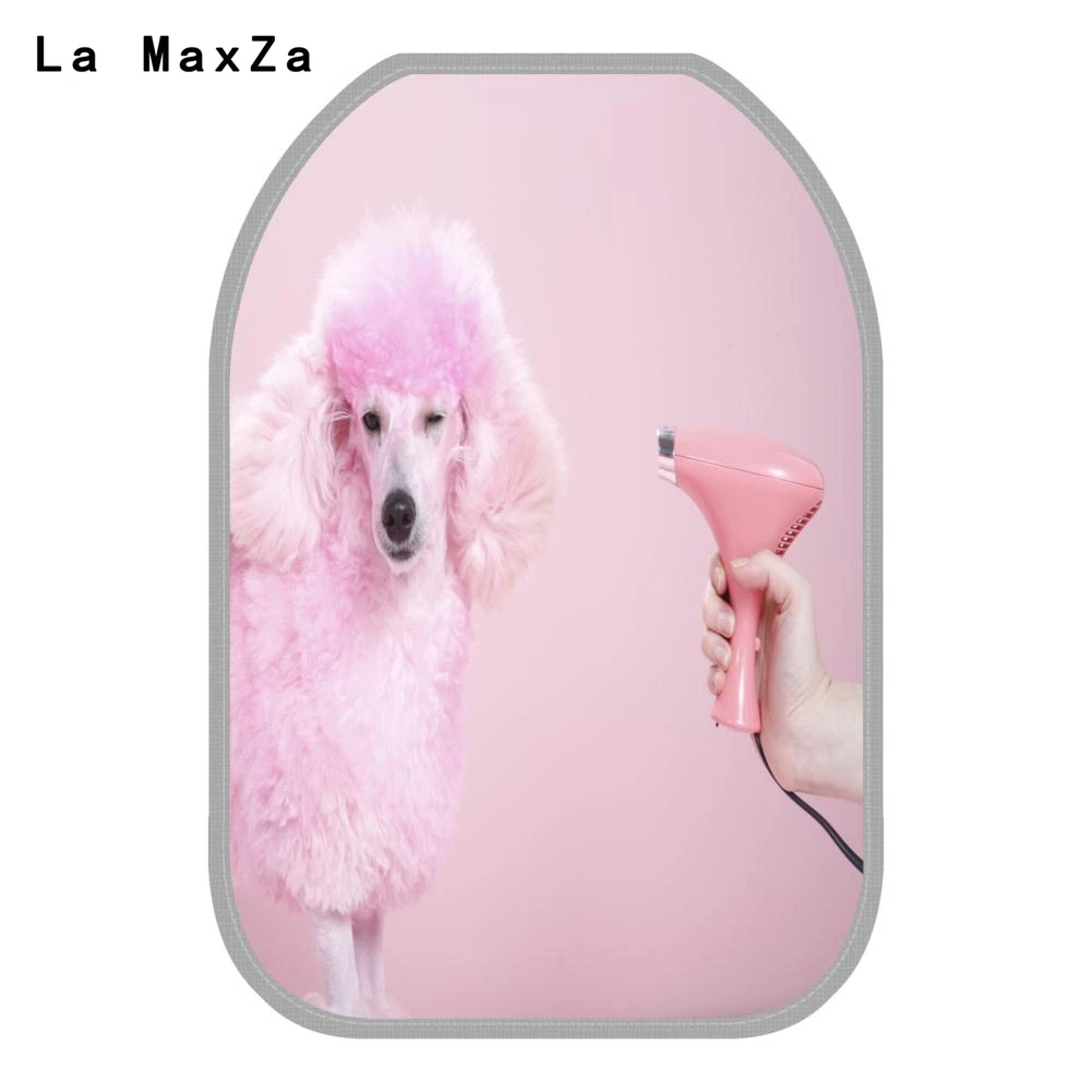 La MaxZa Pink Poodle 3D Printing Children's Anti Kick Mat Car Back Wear-resistant Anti-dirty Anti-step Protective Cover | Автомобили и