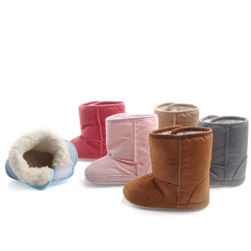 Зимняя теплая детская обувь Домашние тапочки для новорожденных мальчиков и девочек, для детей ясельного возраста зимние сапоги для детей с имитацией искусственного меха 4