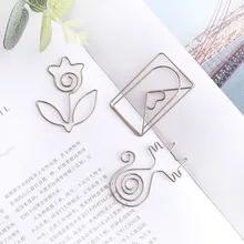 1 шт. 14 Творческий мультфильм животных Клип форме металлические закладки Творческий Fun папку Нержавеющая сталь сообщение клип