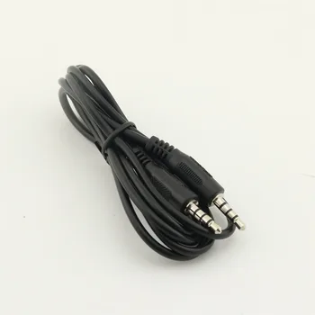 

10pcs Black 4ft 3.5mm 1/8" 4-Pole Male To Male Aux Audio Headphone Connector Adapter Cable