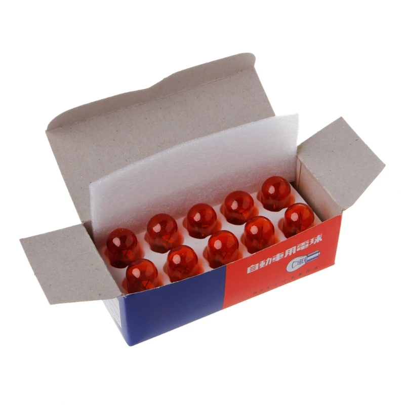 

10x T20 Glass DRL Turn Signal Stop Brake Tail Light Bulb Amber Light
