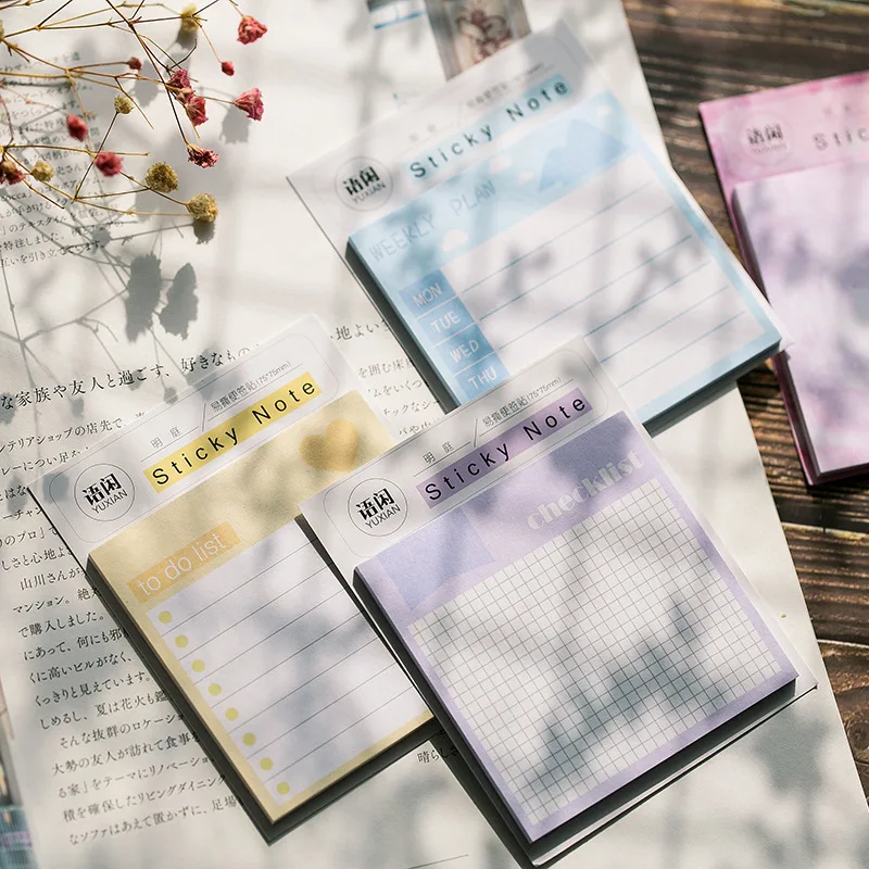 24 шт. натуральная мраморная Памятка звездная звезда Sakura sticky notes To do list planner