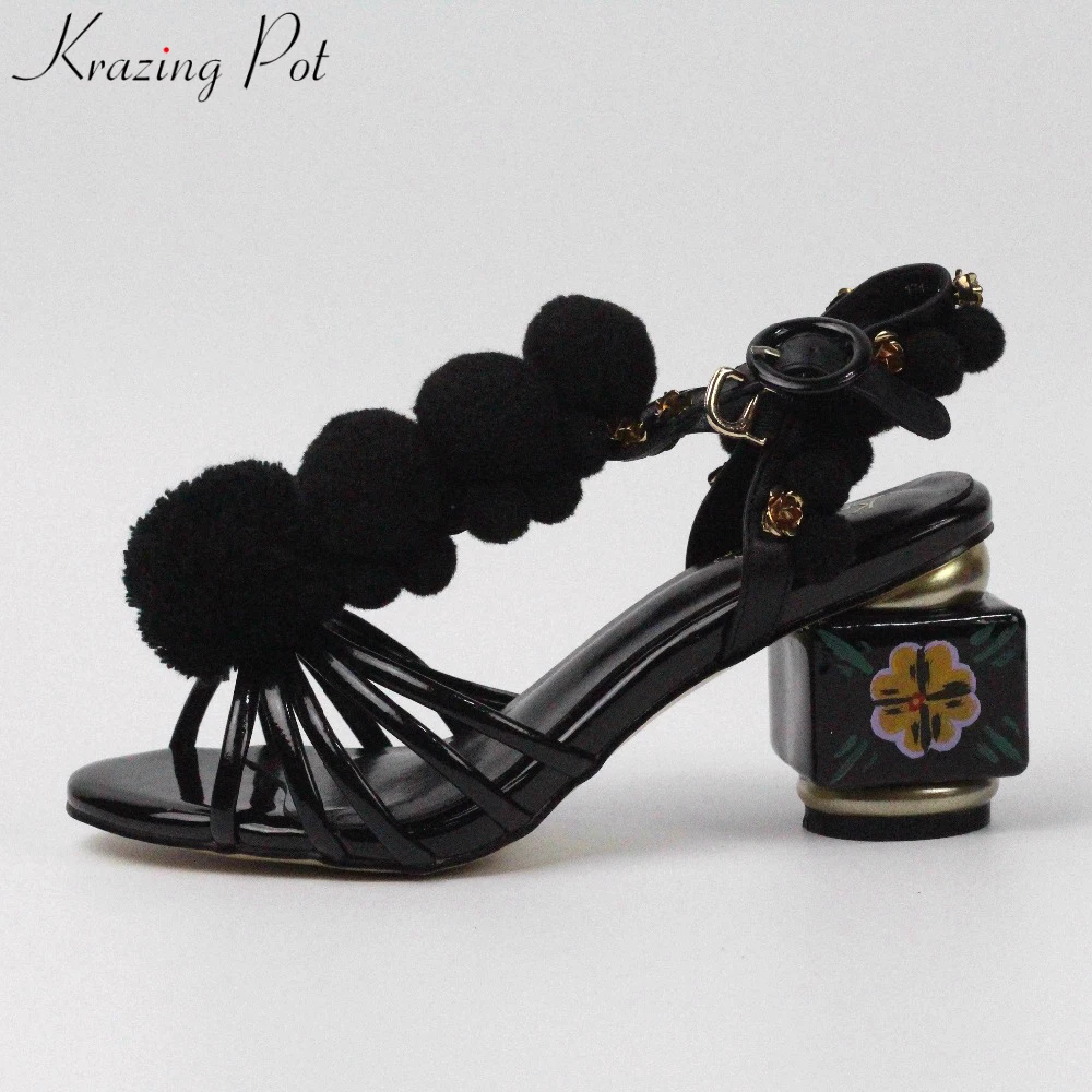 Krazing Pot 2018 Chinese Style Brand Summer Shoes Flowers Ankle Strap Buckle Women Sandals Peep Toe Crystal Luxury Shoes L71 Krazing Pot 2018 Chinese Style Brand Summer Shoes Flowers Ankle Strap Buckle Women Sandals Peep Toe Crystal Luxury Shoes L71