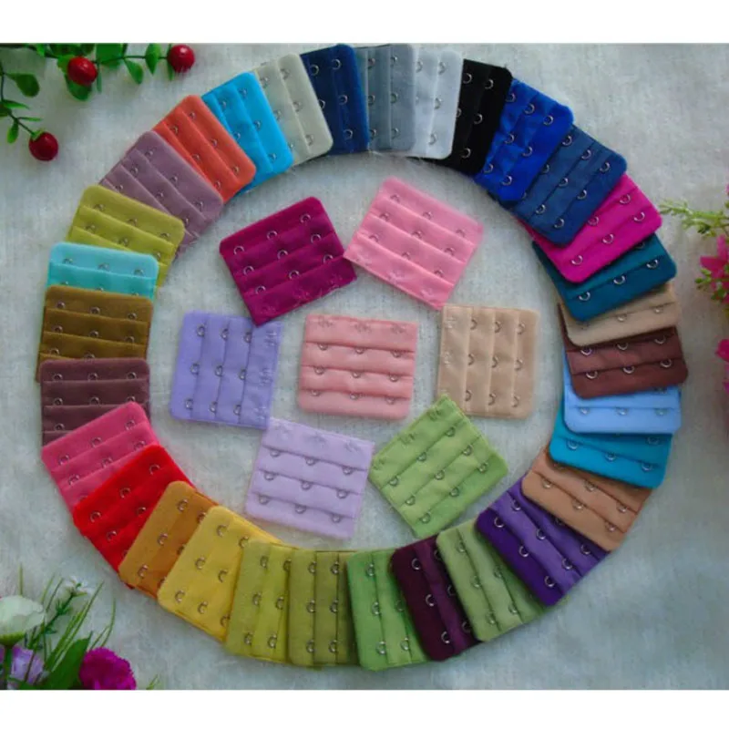 

3x3 Eyes and Hooks Bra Extenders Women Bra Accessories 20 Colors Available Classical Bra Extenders