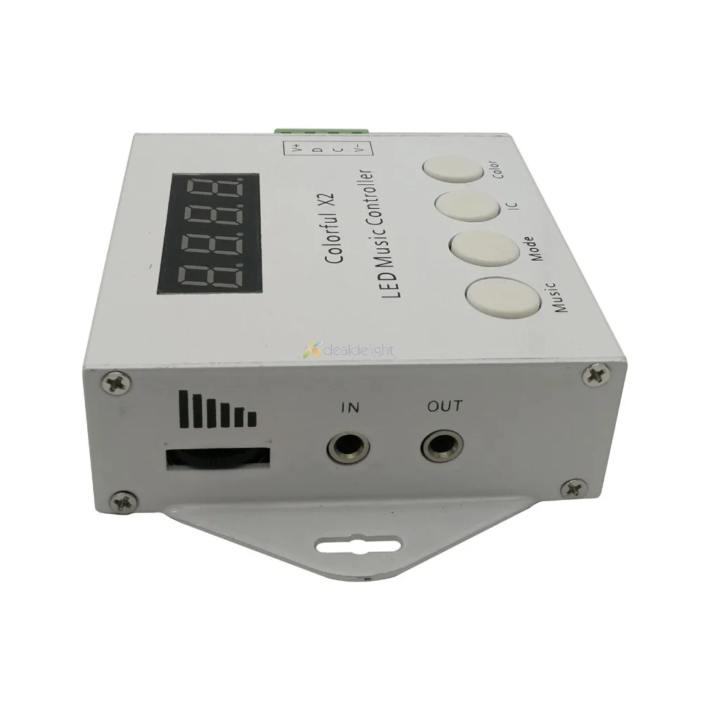 Красочные X2 музыка контроллер с RF touch remote 1000 пикселей для WS2812B WS2811/WS2813/USC1903 Magic светодиодный ленты цифровой DC5V-24v