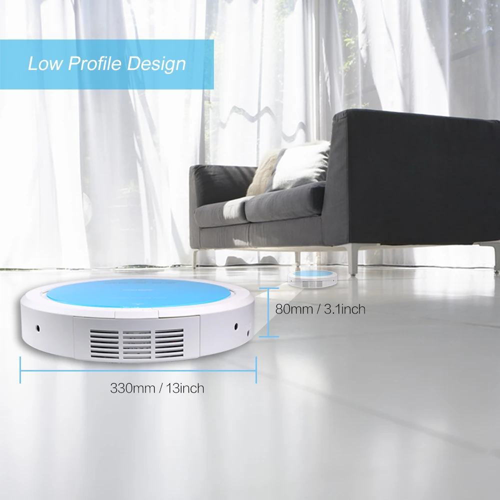 Sparkole Robotic Vacuum Cleaner Self-Charging and Side Brush with Remote Control and Advanced Edge-detection & HEPA filter