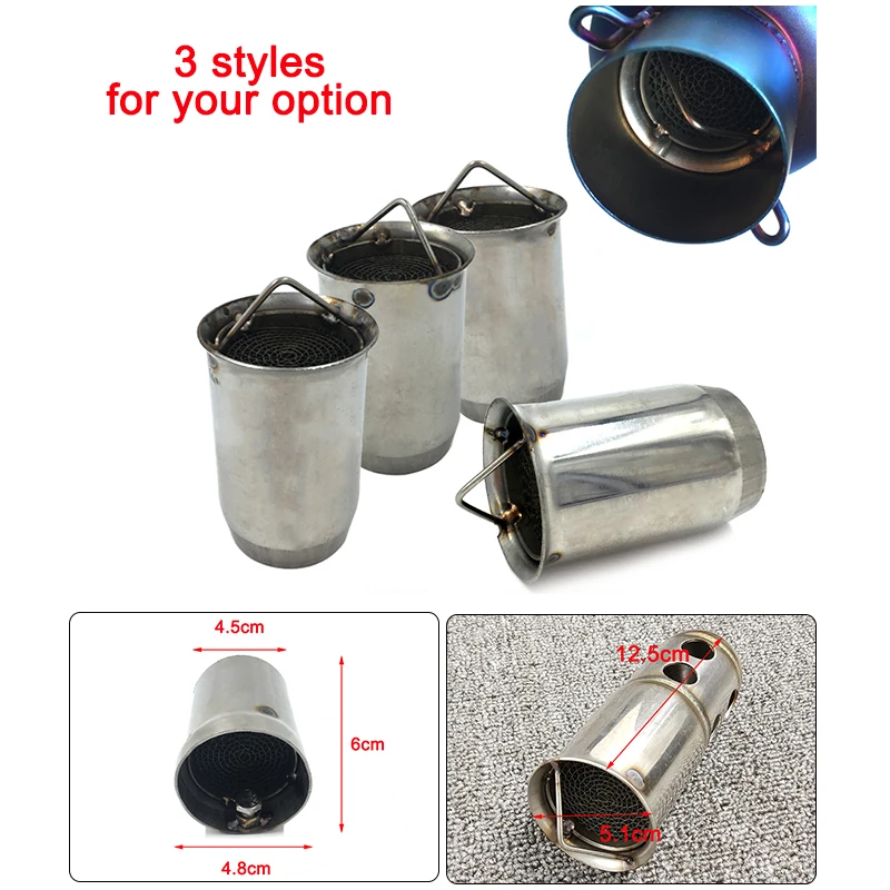 Universal Catalyst Silencer Muffler Exhaust Front Mid End Silencer DB Killer Noise Sound Eliminator Reduce emissions and noises (4)