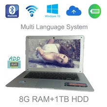 2017 14 inch 8G ram 1TB HDD lasptop computer windows 10 system built in camera with wifi