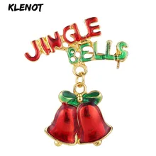 Новые эмалированные колокольчики, Рождественская брошь на булавке, колокольчики Санты, булавки и броши, Рождественская тема, вечерние, декоративные булавки, праздничные ювелирные изделия