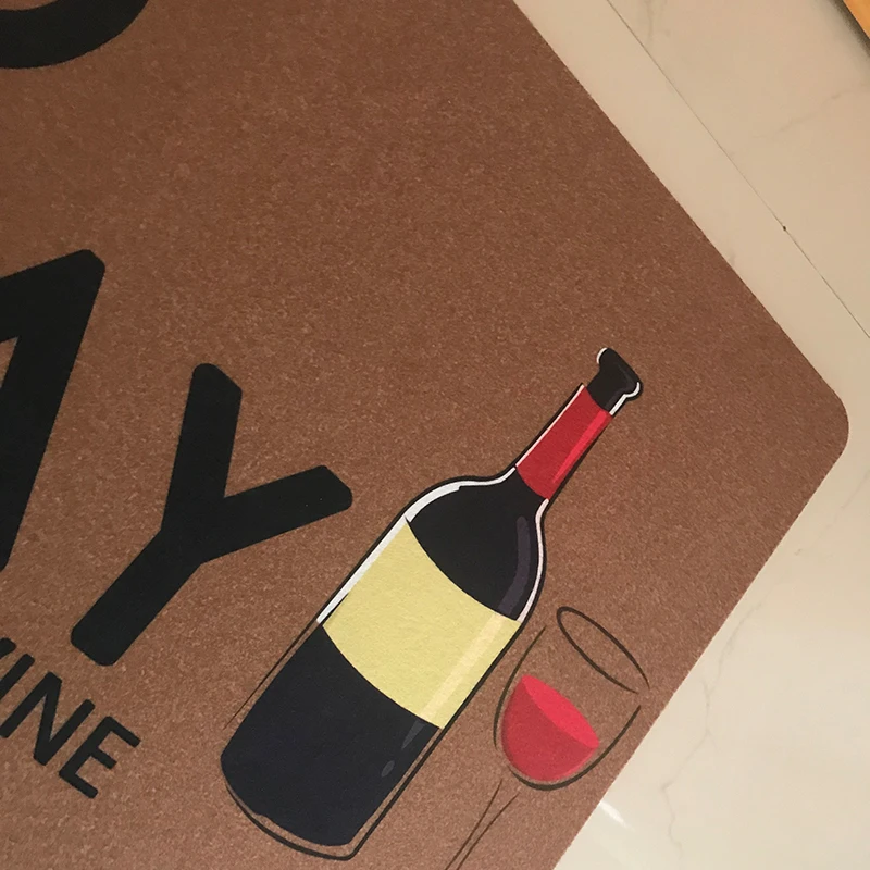 Doormat Entrance Floor Mat Funny Door Mat Go Away, Come Back With Wine Designed Non-slip Doormat