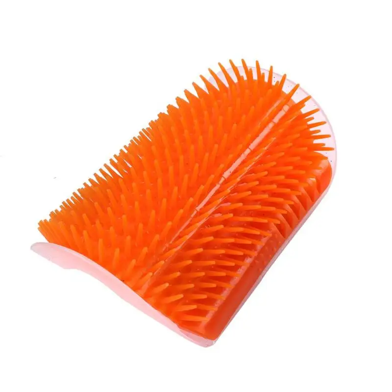 Расческа для кошек, съемная щетка для удаления волос, массажная расческа для ухода и чистки домашних животных - Цвет: Оранжевый