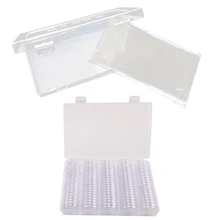 100PCS Banknote Currency Bags with Box + 100PCS 30mm Coin Holder Cases with Box for Collector Collection Supplies