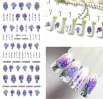 

1 Sheet Nail Stickers Spring Fresh Flower Series Water Decal Colorful Nail Art Transfer Sticker Nail Art Decoration aaa