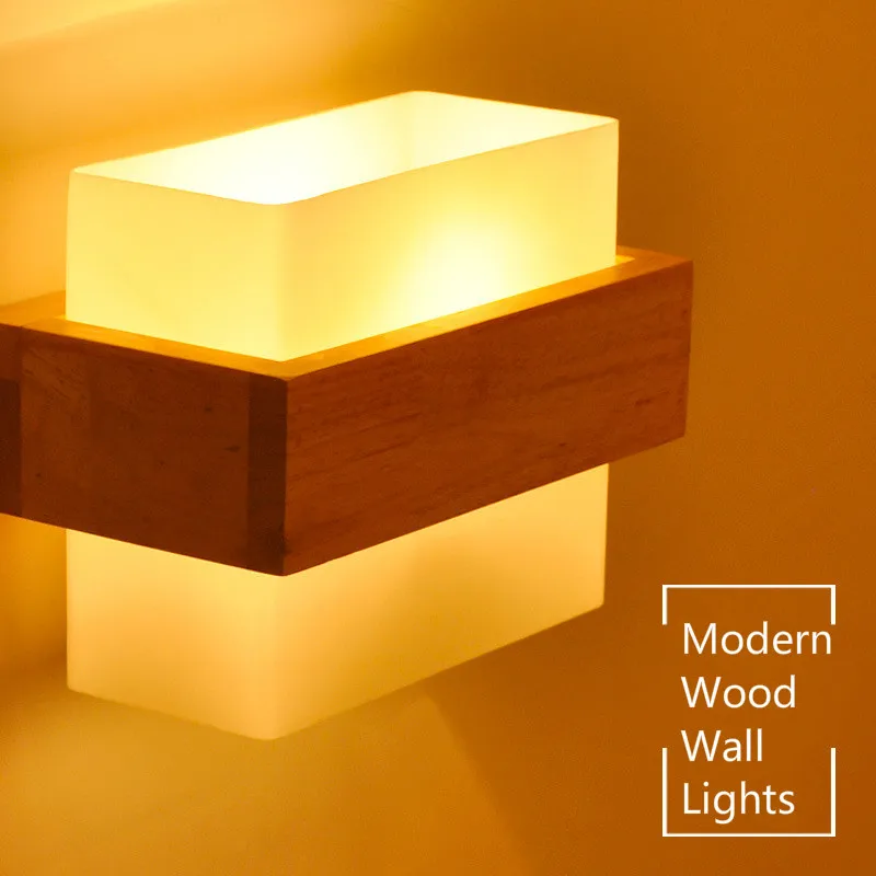

Wall Lamps Northern Europe Style Wood LED Wall Light Lamps for Home Lighting Living Room Wall Sconce indoor lighting IY121751