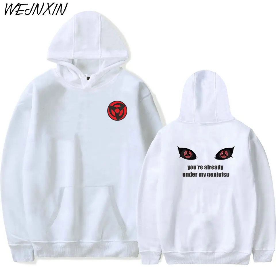

WEJNXIN Anime Fashion Naruto Genjutsu Eyes Printing Hooded Sweatshirt Harajuku Hoodies 4XL Large Size Hip Hop Streetwear