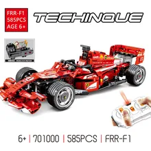 585Pcs FRR-F1 Technic Remote Control RC Racing Car Racer Electric Building Blocks LegoINGLs Bricks Playmobil Toys for Children aiboully 3335 technic f1 racer building bricks blocks toys for children game car formula 1 compatible with aiboully 8674