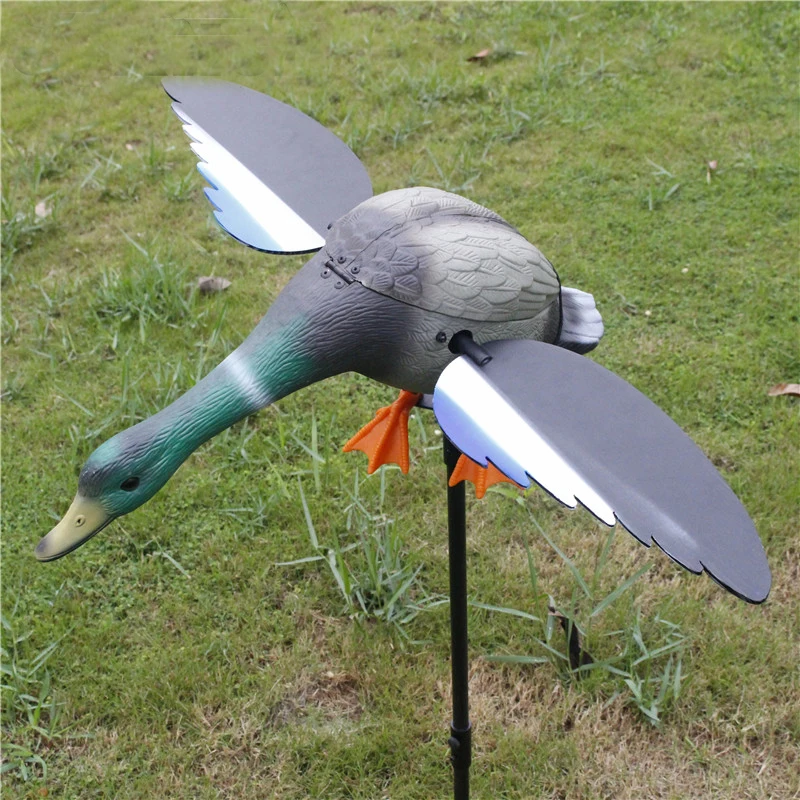 

PDDHKK Plastic Electric Materia Duck Hunting Shooting Decoy 4*1.5V Battery Power Remote Control 50-100m Wing Shooting Accessorie