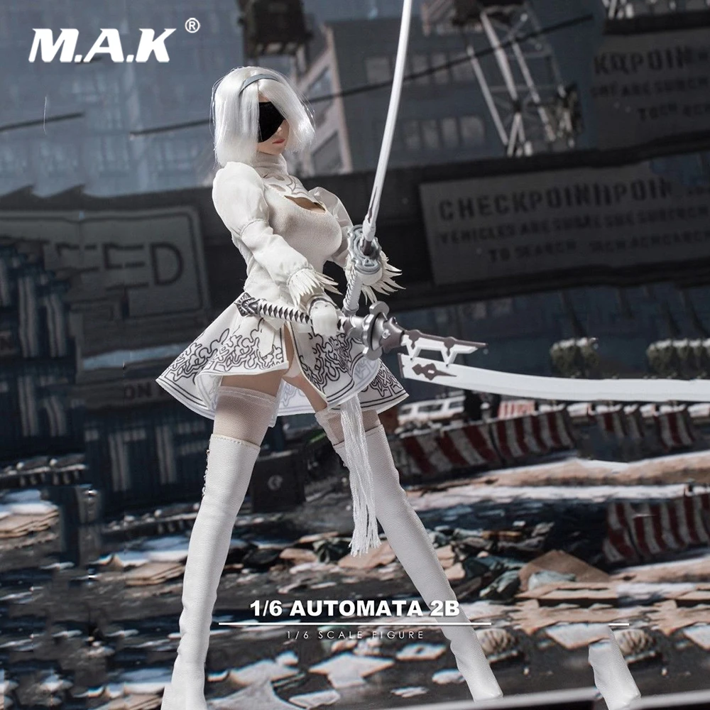1/6 НИР: автоматы YoRHa No.2 Тип B Женский манекен головы и одежда оружие аксессуары для