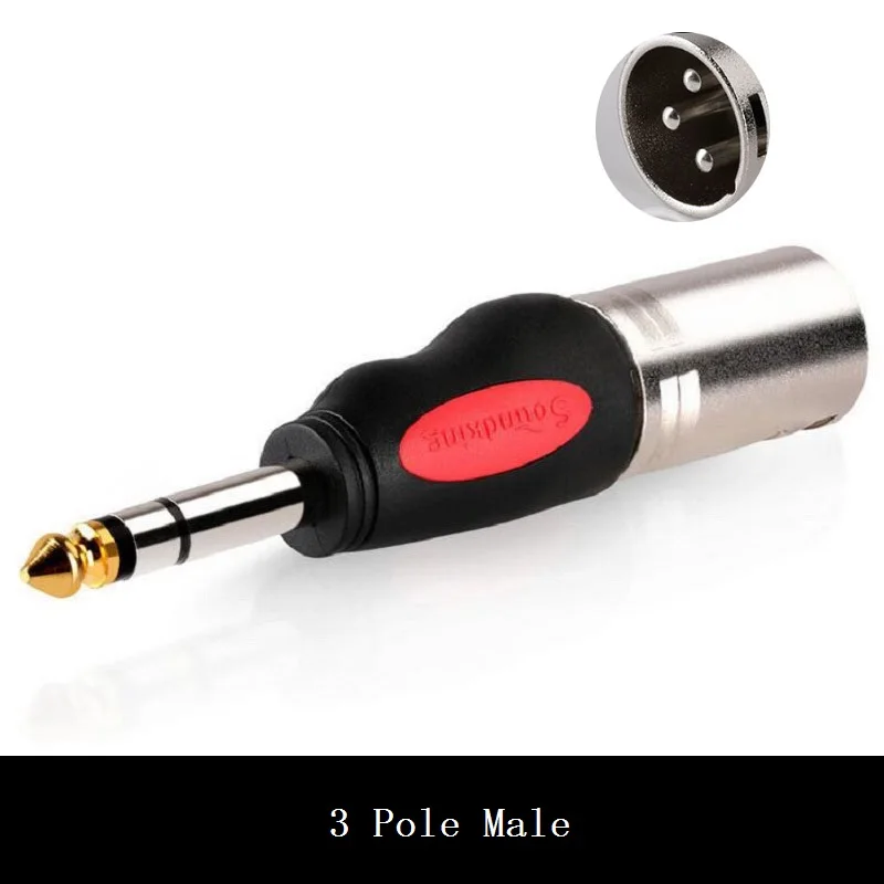 Позолоченный 2/3 полюс 6,35 мм штекер 3Pin XLR Женский/мужской аудио преобразователь сигнала разъем микрофон cannon разъем