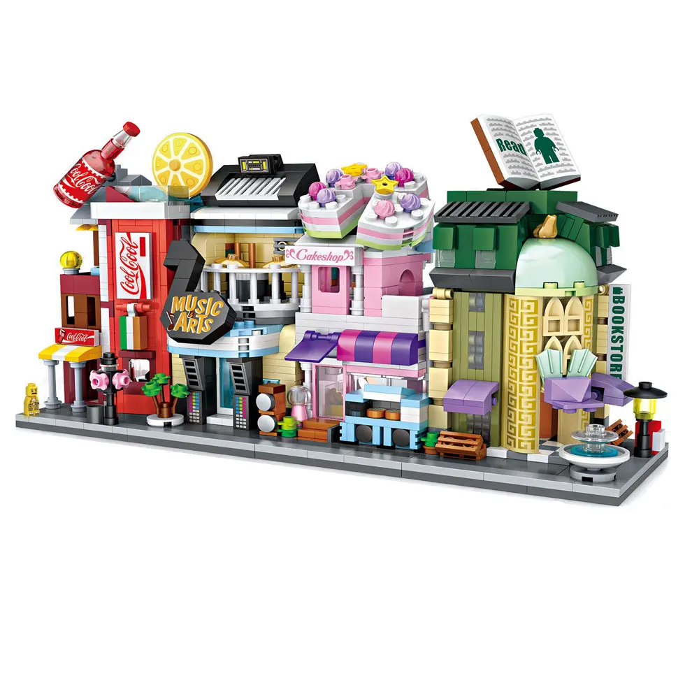 LOZ Mini City Street View Scene Series Model Building Kit Cake Shop
