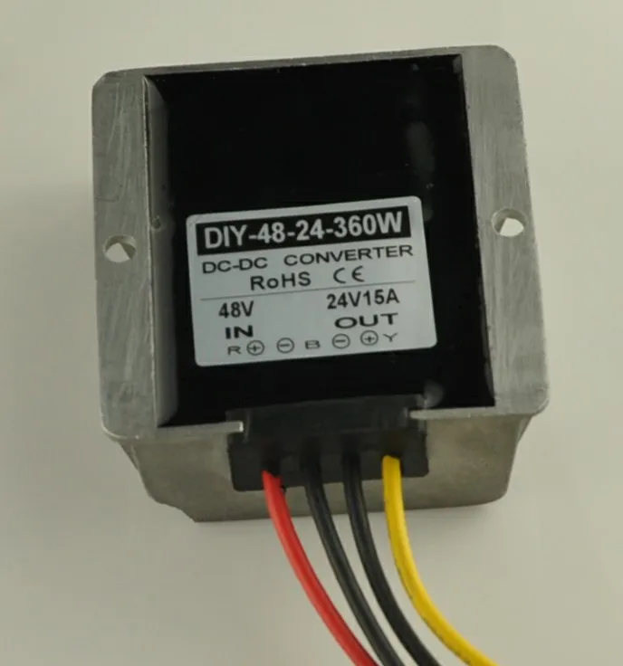 

48V (30V-60V) Convert To 24V 15A 360W DC-DC Buck Converter Output For Car RoSH CE Waterproof Step Down Power Module Regulator
