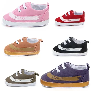 

New first walker Baby Boys Shoes casual sport baby shoes Baby Toddler Shoes design Soft Solid Canvas Lace-Up Shoes