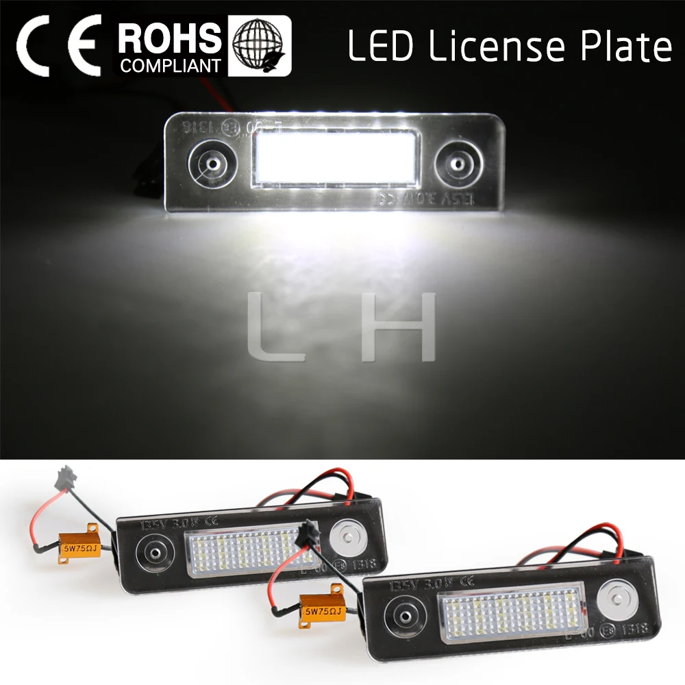 2Pcs Car License Number Plate Light Lamp fit For Skoda/Octavia/Roomster
