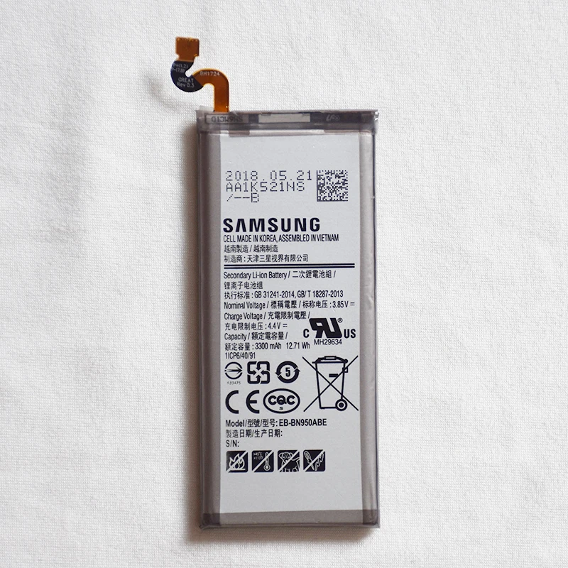 Genuine Original Rechargeable mobile phone Battery For Samsung GALAXY Note8 Project Baikal 3300mAh EB-BN950ABE N9508 N9500 | Электроника