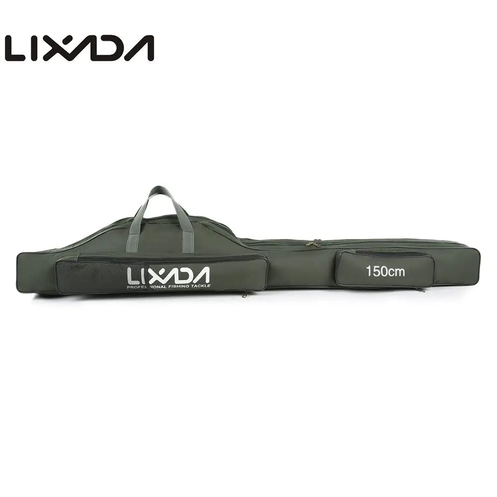

Lixada 100/130/150cmFishing Bag Portable Folding Fishing Rod Reel Bag Fishing Pole Gear Tackle Tool Travel Storage Bag for pesca