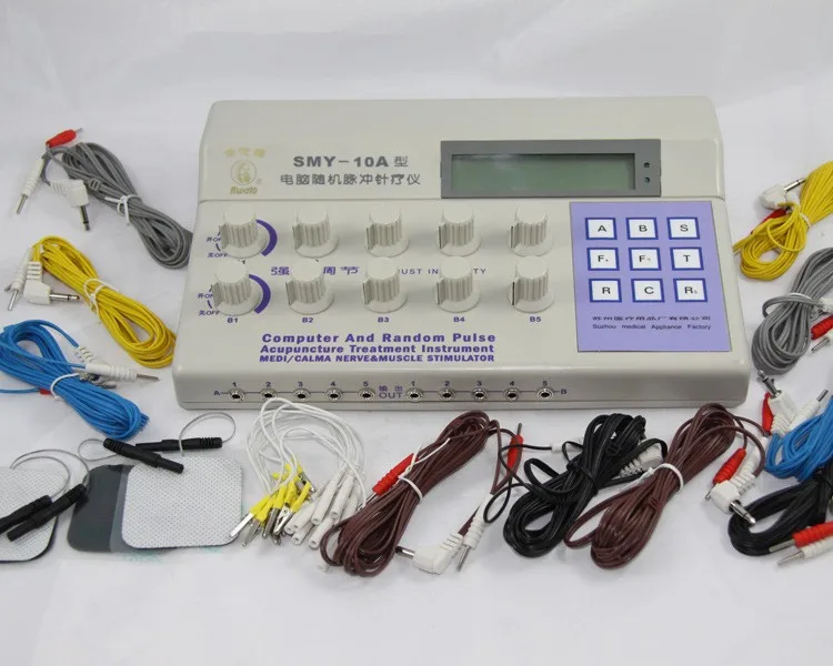 Hwato SMY-10A Nerve Muscle Stimulator Computer Random Pulse 10 Channel Electronic Acupuncture Therapeutic TENS EMS Massage hwato sdz ii therapeutic massage nerve and muscle stimulator massager electronic pulse needle set