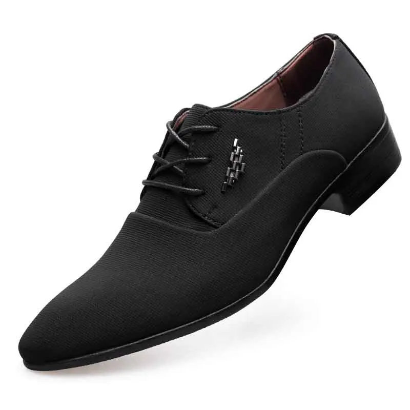 Летняя мужская повседневная обувь мужская парусиновая обувь мужские мокасины на шнуровке, мужские туфли-оксфорды на плоской подошве, модная брендовая мужская обувь большой размер 45 - Цвет: Black