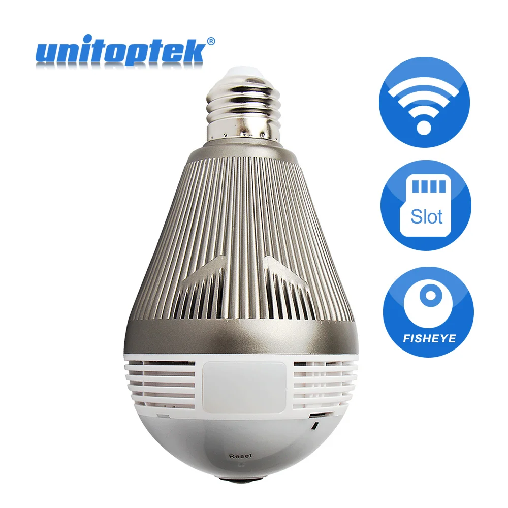 

Bulb Light WiFi IP Camera 960P 1080P 3MP 5MP 360 Degrees FishEye Lens 3D VR Mini Wireless Camera Audio Home CCTV Security Camera