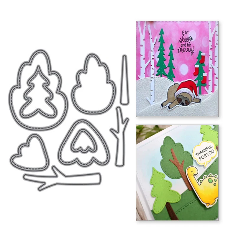 

YaMinSanNiO Tree Metal Cutting Dies Forest Craft Dies Scrapbooking For Making Card Album Embossing Stencil Die Cut Metal Dies