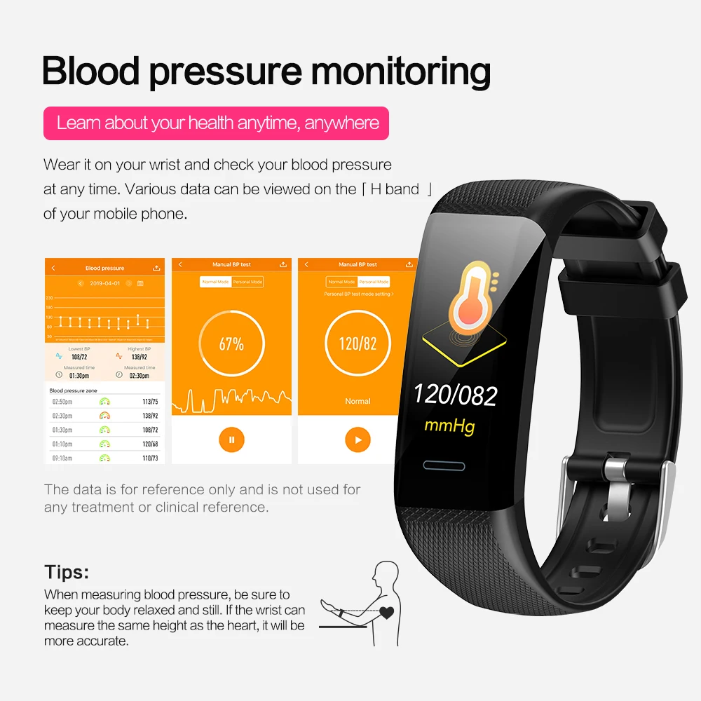 

Smart Bracelet C20 Waterproof Heart Rate Monitor Fitness Tracker Wristband Color Screen Sport Smart Band for Smart Phone