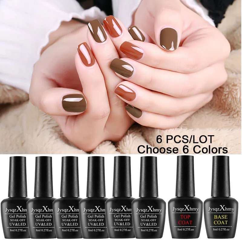 

Choose 6 pcs Colors Gel Nail Polish Set Semi Permanent Nail Polish UV Gel Polish Nail Polish Kit for Nail