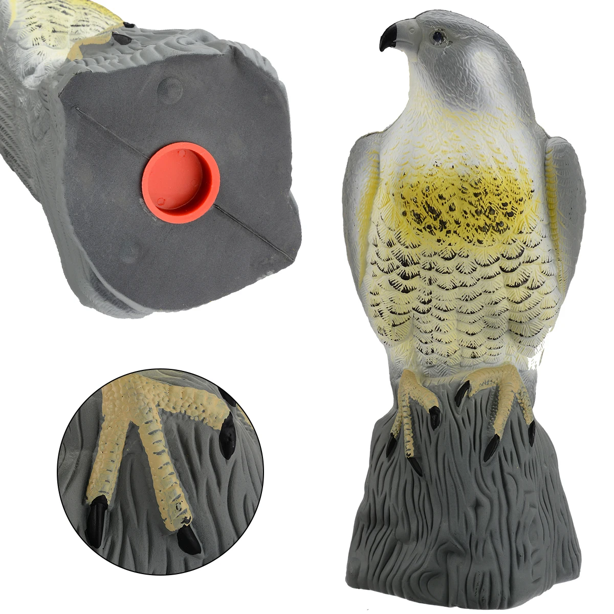 1pc Fake Falcon Owl Decoy Hawk Hunting Decoy Deterrent Scarer Repeller Garden Lawn Decor