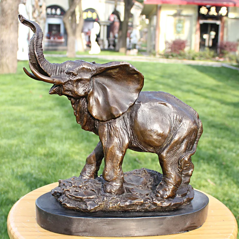 

luck auspicious Elephant Animal Sculpture crafts copper copper ornaments boutique furnishings and decor Home Furnishing
