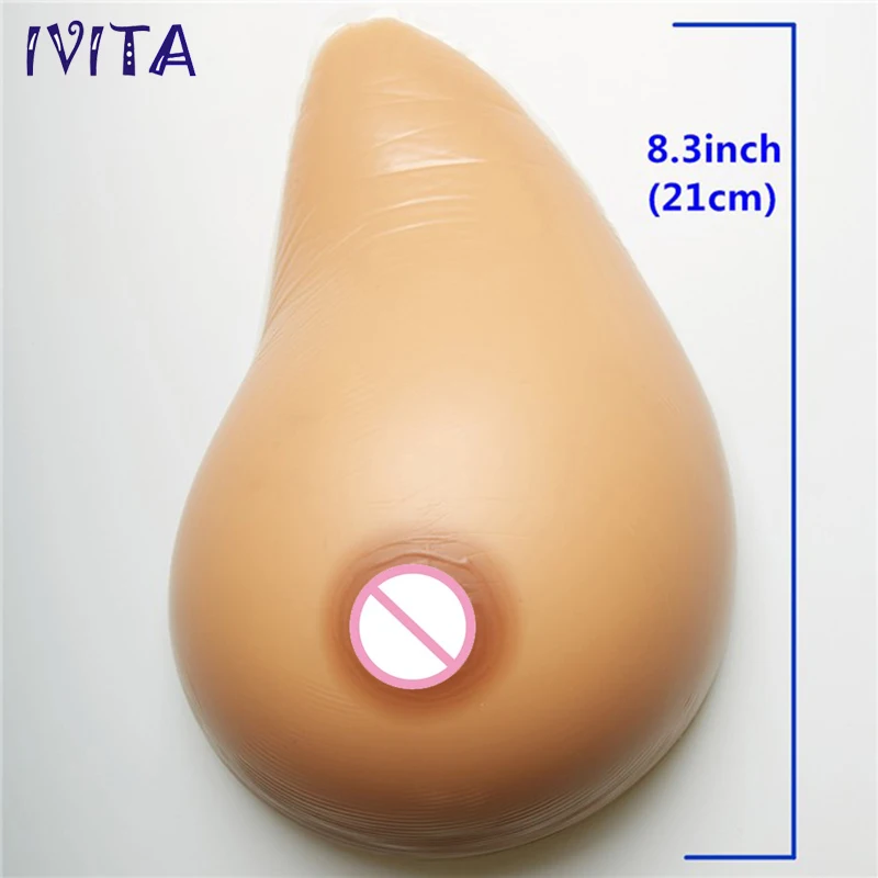 IVITA 1600g Spiral Realistic Silicone Breast Forms For Men False Boobs Enhancer Crossdressing Drag Queen Transvestite