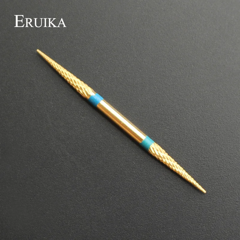 ERUIKA 1 шт. твердосплавное сверло для ногтей с двумя головками фрезы для фрезы 3/32 ''аппарат для маникюра аксессуары для дизайна ногтей пилка для ногтей