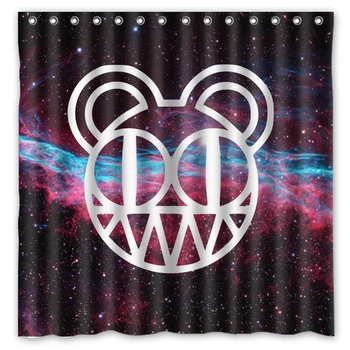 

Hot Custom Fashion Bath Products /Waterproof Radiohead Print Bathroom Curtains/ Decor Shower Curtain 180*180cm