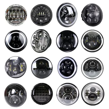 

Yait 1PAIR For Lada Niva 7inch Led Headlight Light Halo Angle Eyes DRL Headlamp For Jeep Wrangler Off Road 4x4 suzuki samurai