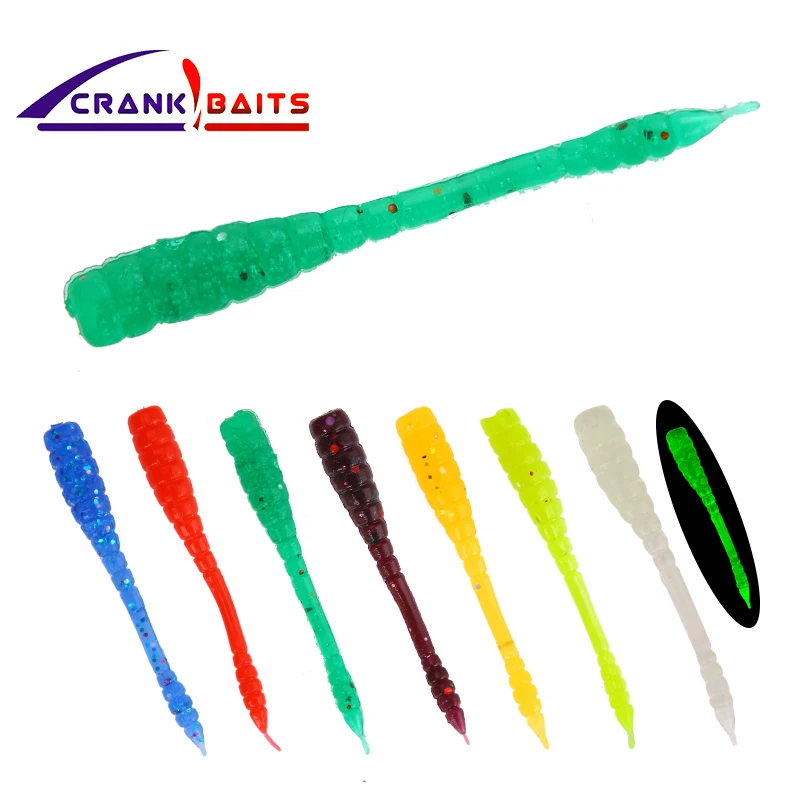 

10pcs / lot Soft lures Wobblers Primer 45mm Swimbaits Soft Silicone Lure Carp Soft Artificial Lures for Fishing Peach YY343B