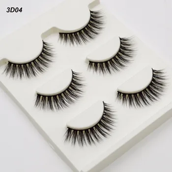 

3 pairs /set 3D False Eyelashes Messy Cross Thick Natural Fake Eye Lashes Professional Makeup Bigeye Long False Eye Lashes 3D04